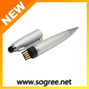 Quality made in china OEM LOGO promotion gift touch pen USB flash drive wholesale