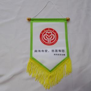 Quality Satin Silk Pennant Wall Flag Football Club Hanging College Pennants wholesale
