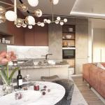 PVC Cupboard Design PVC Kitchen Cabinets 20mm Quartz Stone