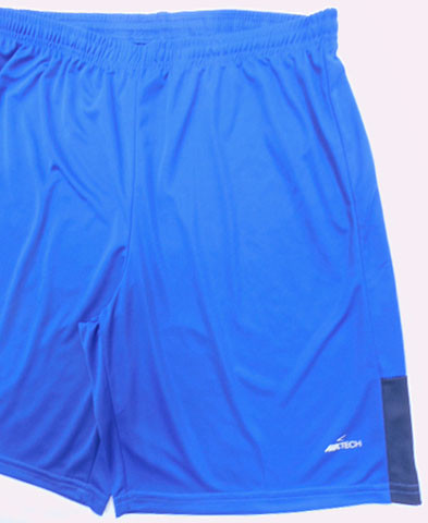 Customzied Size Casual Adjustable Drawstring Mens Soccer Shorts Blue