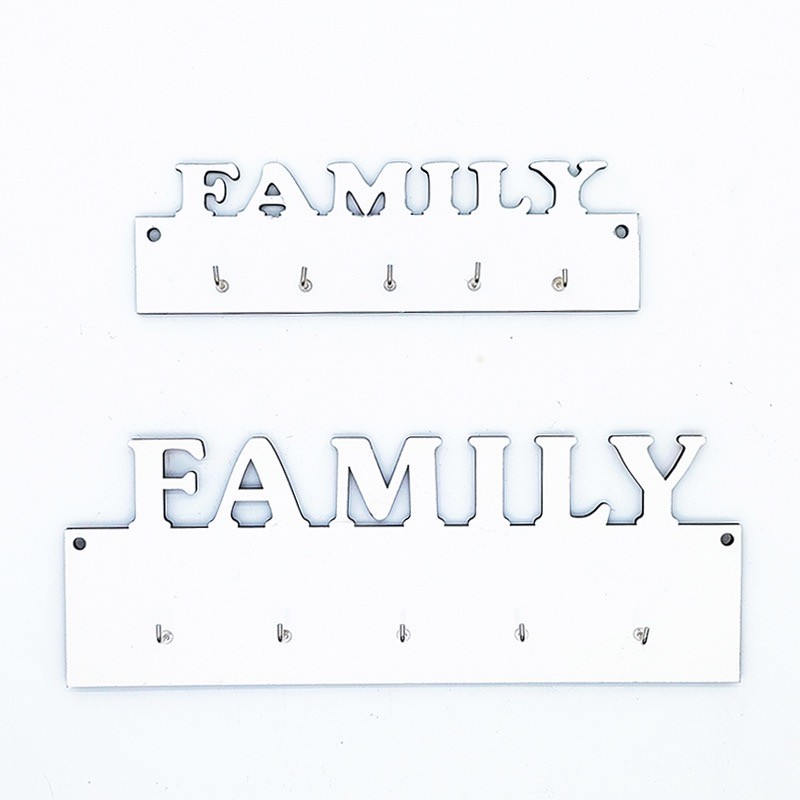 5mm Thickness Sublimation MDF Blanks LOVE HOME FAMILY Wooden Key Sign