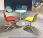 NO Folded Office Fashion Sofa Chair with Metal Legs and Multi-color Fabric