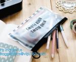 underwear packing slider zipper bags with hanger, Cosmetic k clear bubble bags,