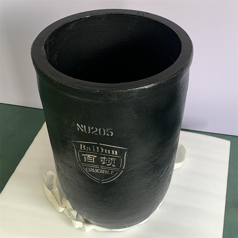Round Silicon Carbide Graphite Crucible For Melting Copper 2.21 - 2.25 G/Cm3 Density