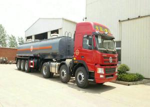 Quality 3 Axles Spring Suspension Chemical Tanker Truck For 33CBM Sodium Hypochlorite NaOCl wholesale