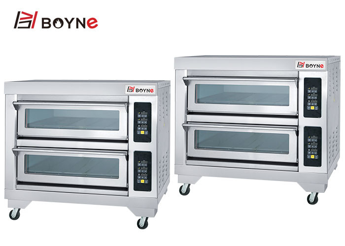 Double Layer Four Trays Electric Oven Mid-End Microcoputer Controlled For Bakery