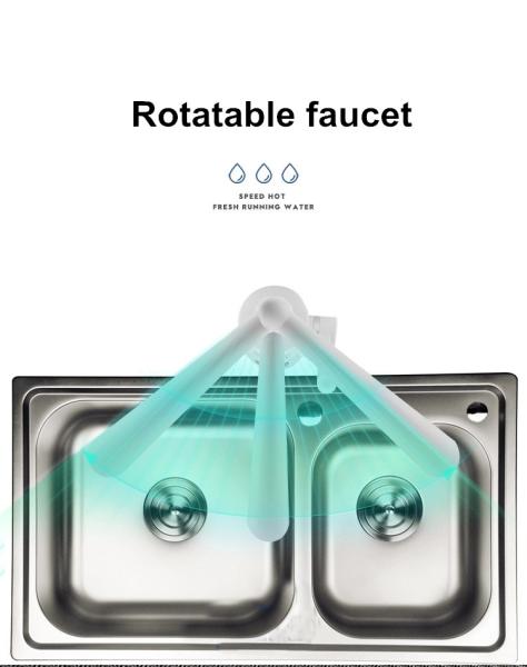 ABS Instant Electric Water Heating Faucet Tap Digital Control IPX4 220V 3kw