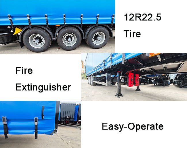 TITAN 3 Axle Pvc Tautliner Curtains Price  Side Curtain Trailer for Sale