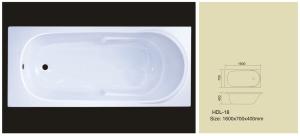 Quality Acrylic bathtub, simple bathtub, common bathtub,sanitary ware, bathroom bath tub HDL-18 wholesale
