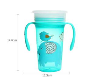 Quality （NEW）300ml PP Baby 360 degree angle Cup wholesale