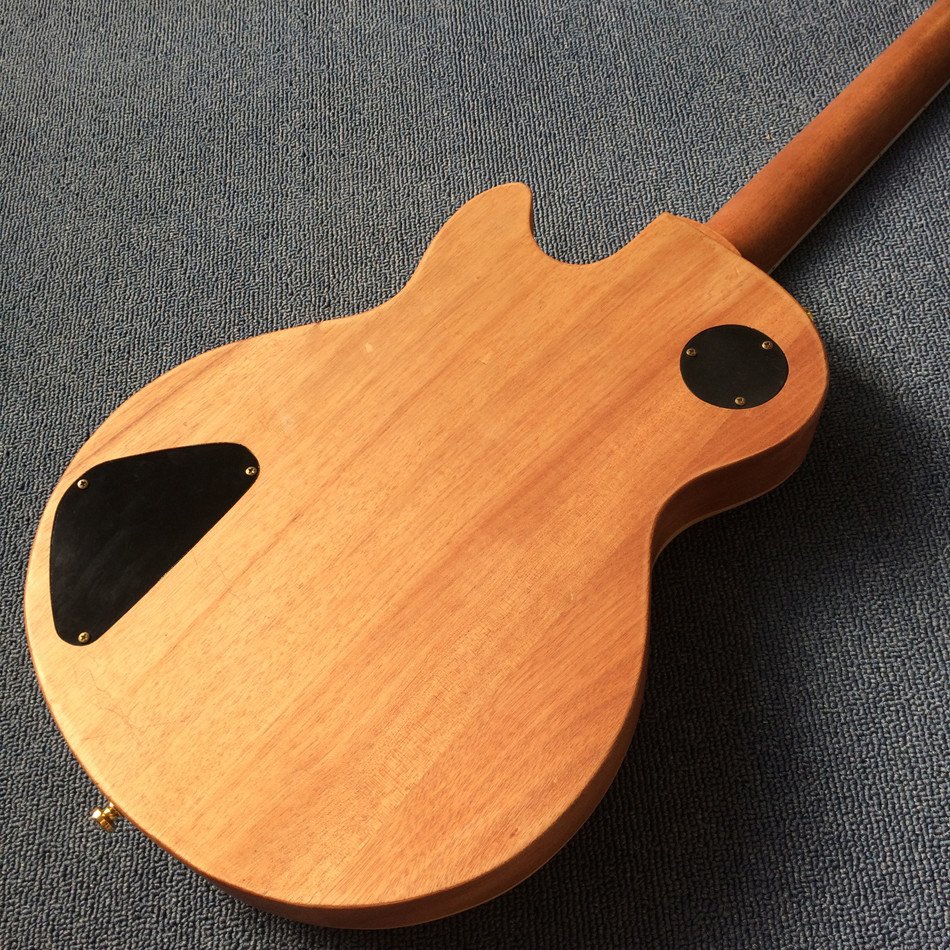Custom guitar, carved dragon pattern, ebony fingerboard, free shipping