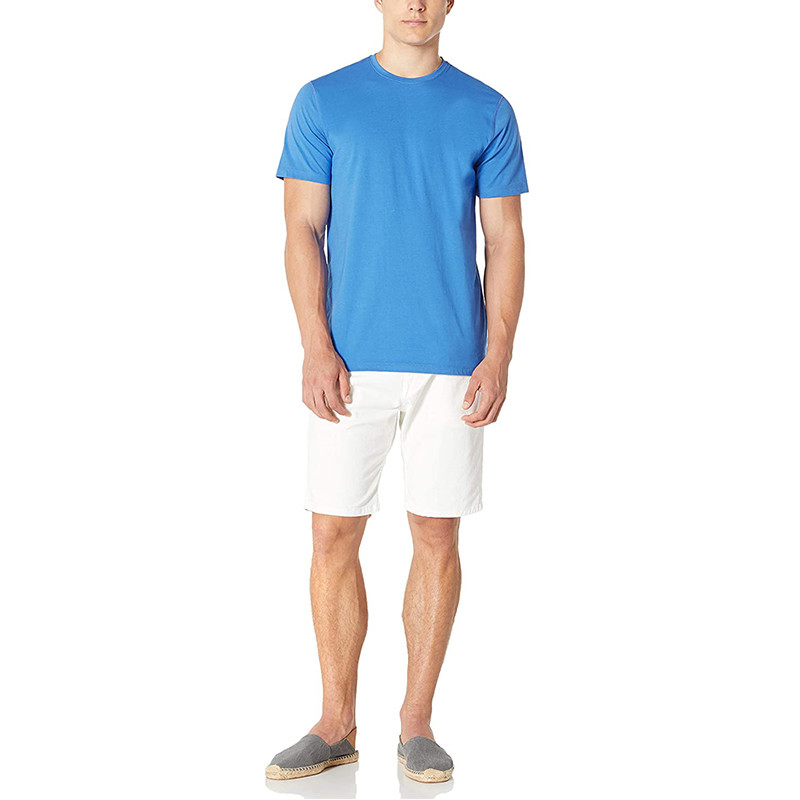 Multi Color Mens Casual Short Sleeve Shirts 100% Cotton Crew Neck T Shirt ODM