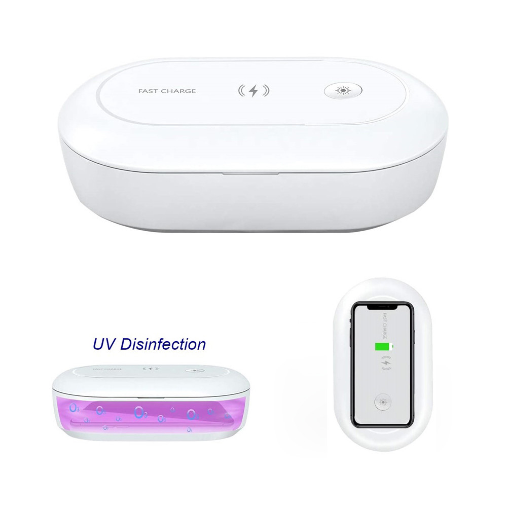 Plastic Rubber QI Output 3 IN 1 UV Light Disinfection Box