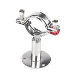 Full 304 Round Pipe Holder Hanger Clamp for Stainless Steel 201 304 316 Sanitary