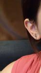 High Quality Vintage Punk Black Titanium Steel Earrings Cool Lightning Small