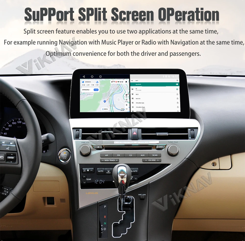 LEXUS RX 2009-2014 Aftermarket Bluetooth Car Stereo Radio Upgrade 12.3 Inch Touchscreen