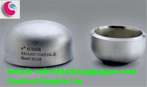 China SCH40 SS pipe cap on sale