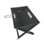 Black Carbon Steel 1.0mm Foldable Charcoal BBQ Grill With Grid