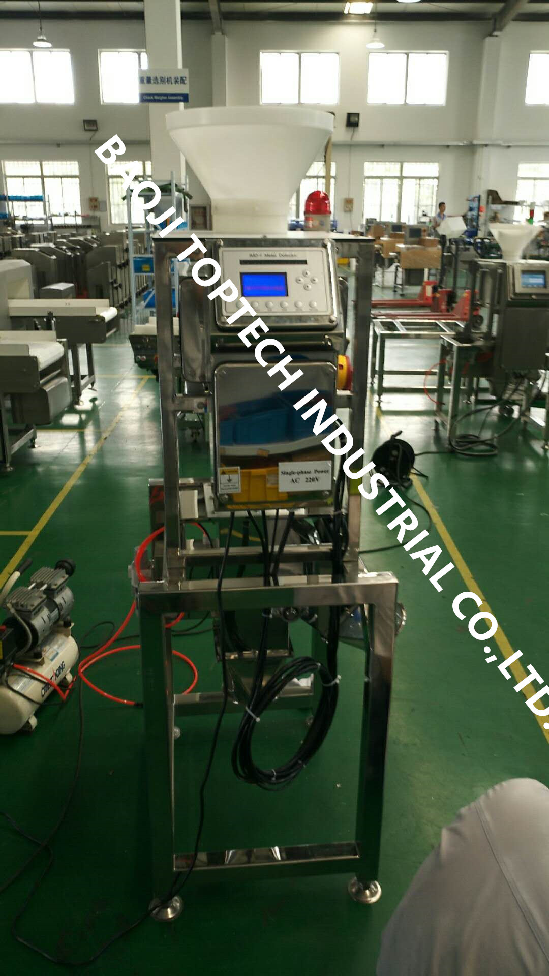 Free fall pipe metal detector JL-IMD/P150 for powdder product inspection