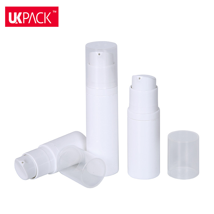 White Recyclable Pp Cosmetic Airless Pump Bottles For Eye Cream 5ml 10ml 15ml