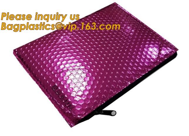 Cosmetic Pink Slider Padded Bag/Silver k Bag With Bubble,Padded Envelopes Cheap Aluminium Foil k Holographic