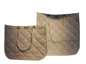 Quality Colorful classic quilted non woven carry bag with veins and twist handle wholesale