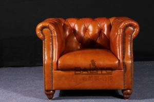 Quality antique style leather sofa,#K602B wholesale