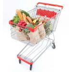 Plastic Supermarket Accessories Grocery Folding Shopping Cart Customzied