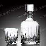 ISO9001 750ml Clear Embossing Whiskey Empty Bottle