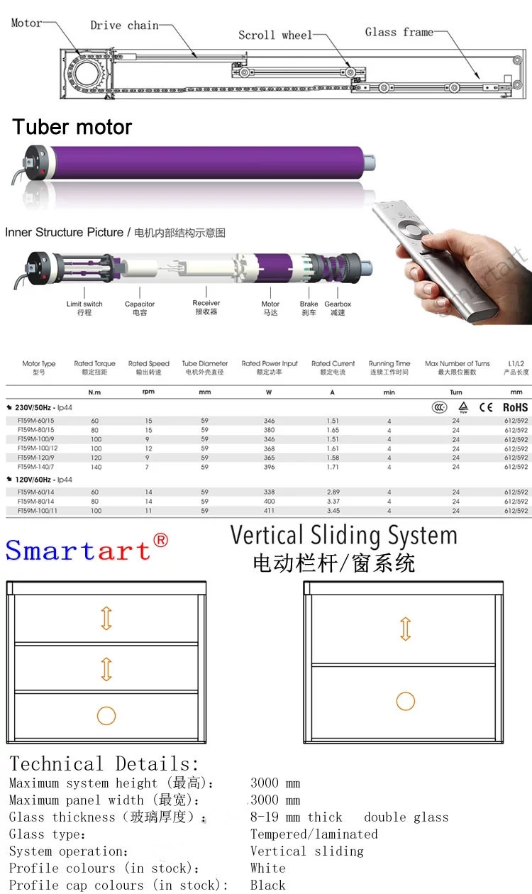 1.5mm 2800mm Vertical Sliding Sash Windows For Hotel