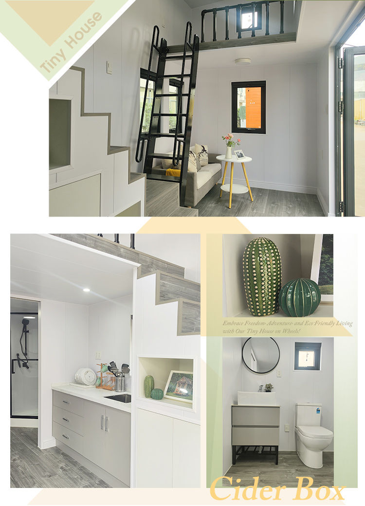 AS/NZS/US Standard Light Steel Prefab Tiny House On Wheels Modular Home Kit