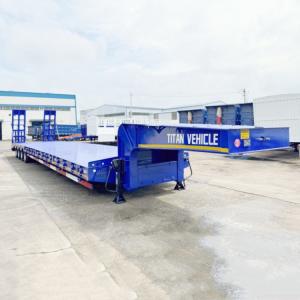 Quality TITAN 4 Axle 40 Ft Semi Low Bed Trailer for Sale wholesale