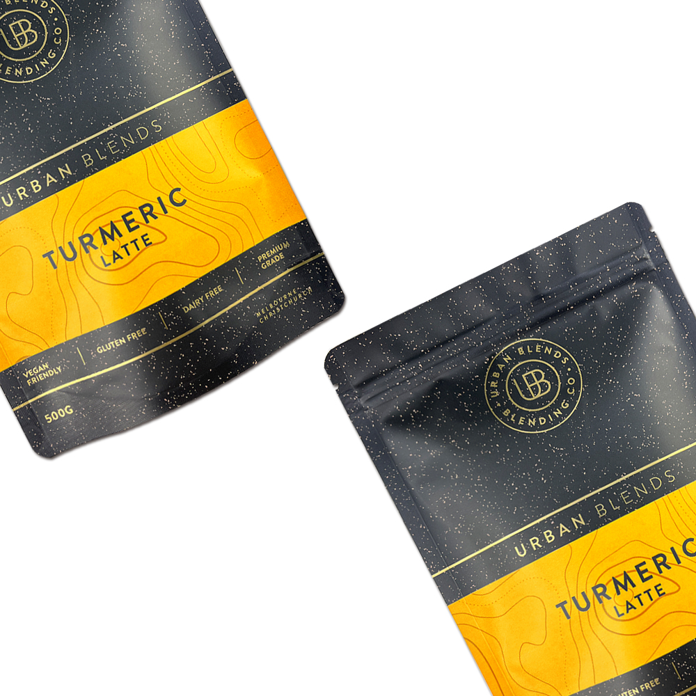Zipper Top Stand Up Pouch For Latte Packaging Customized Professional Plastic Bag