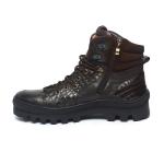 Velvet Sock Dark Brown Lace Up Mens Leather Leisure Shoes