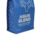 ISO9001 Mylar Plastic Flat Bottom Packaging Bag Coffee Bean Pack Reclosable
