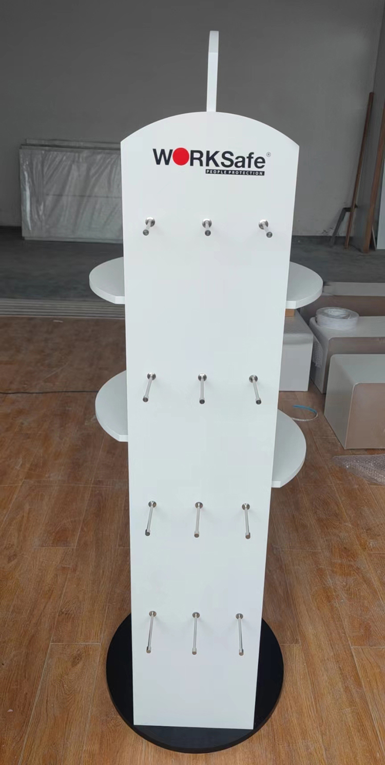 Modern Flip Flop Display Stand Rotating Shoe Rack Display With Customized Logo