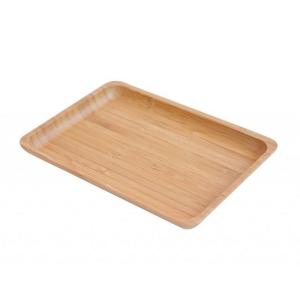 Quality Wooden 1.9cm Small Bamboo Tray Snack Nut Cheese Serving Plate wholesale