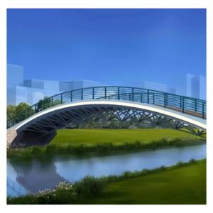 Quality ISO Q345B Prefab Steel Bridge Fabrication Metal Pedestrian Bridge Earthquake Resistant wholesale
