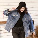 All Match Ripped Denim Ladies Jackets Coats 2021 Fashion