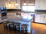 Spain Azul Platino Granite Stone Slab Countertop Speckled Stone Slab Kitchen