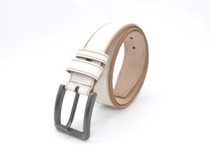 Quality Adjustable White 38mm Mens Casual Leather Belt wholesale