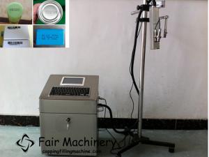 220VAC Ink Jet Printing Machine , SGS 50PCS/min Bottle Expiry Date Printing Machine