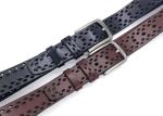 Men Hollow Leather Casual Waist Belt With Pin Buckle