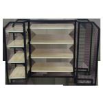 400mm Depth 800mm Height Metal And Wood Industrial Shelves For Supermarket