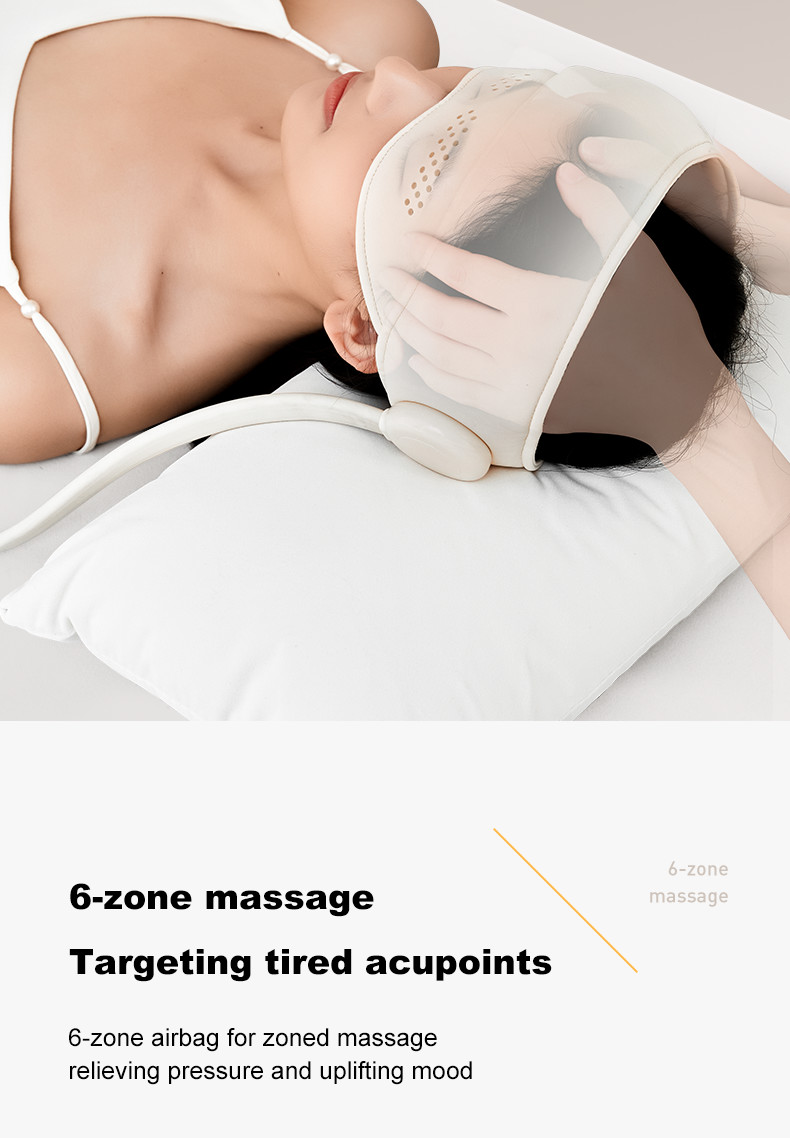 Rechargeable Air Compression Head Massager Eye Care Hot Compress