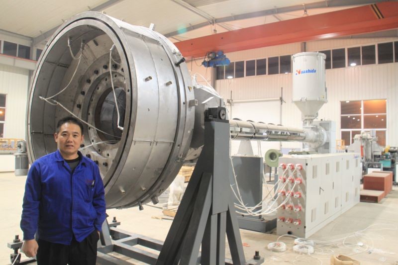 440kw HDPE Jacket Extrusion Line For PU Foaming Pre Insulated Pipe