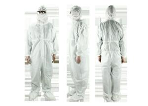 Quality 50GSM Full Body Protection Suit / White Disposable Protective Clothing wholesale
