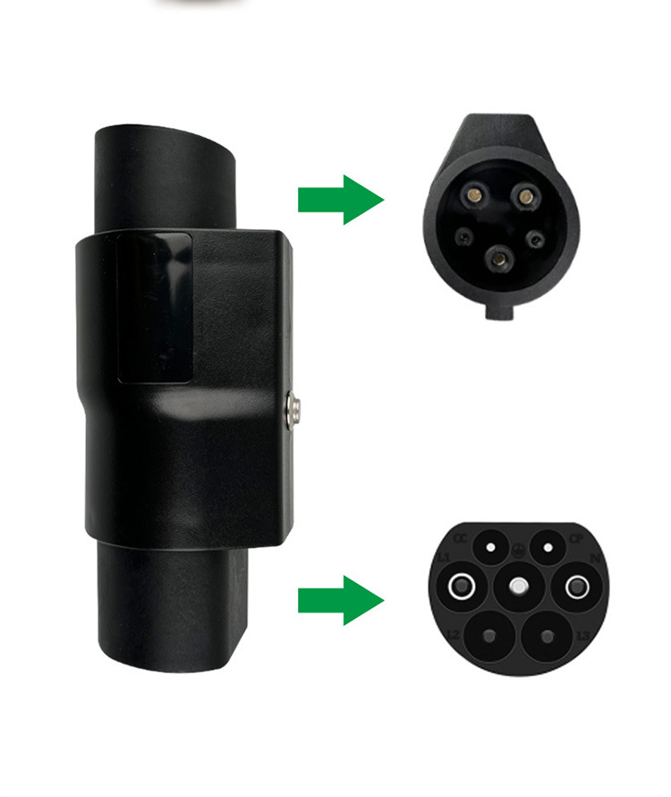 Type2 to Type1 EV Charging Adaptor with High Flame Retardant PC Fuel Shell Material by E-Mingze