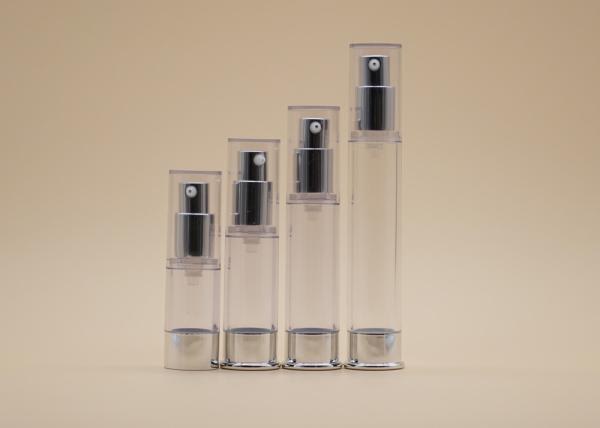 Clear Airless Spray Bottle Aluminum Pump Silk Screen Printing / Hot Stamping