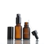 Brown Dropper Essential Oil Bottle Transparent Frosted Glass Spray Portable